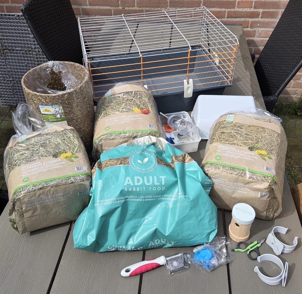 Kooi met heel veel extra's, Dieren en Toebehoren, Knaagdieren en Konijnen | Hokken en Kooien, Nieuw, Hok, 90 cm of meer, Minder dan 75 cm