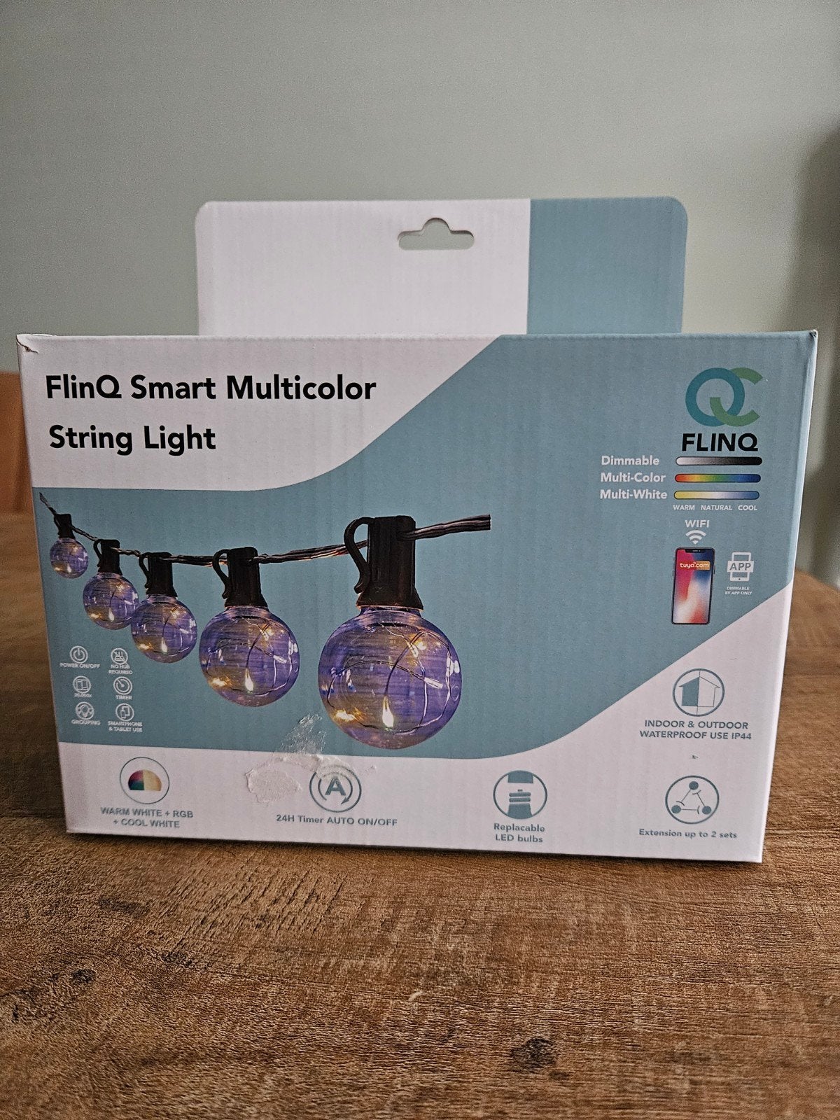FlinQ Smart Multicolor String Light - Nieuw in doos, Kunststof, Minder dan 50 watt, Overige typen, Nieuw