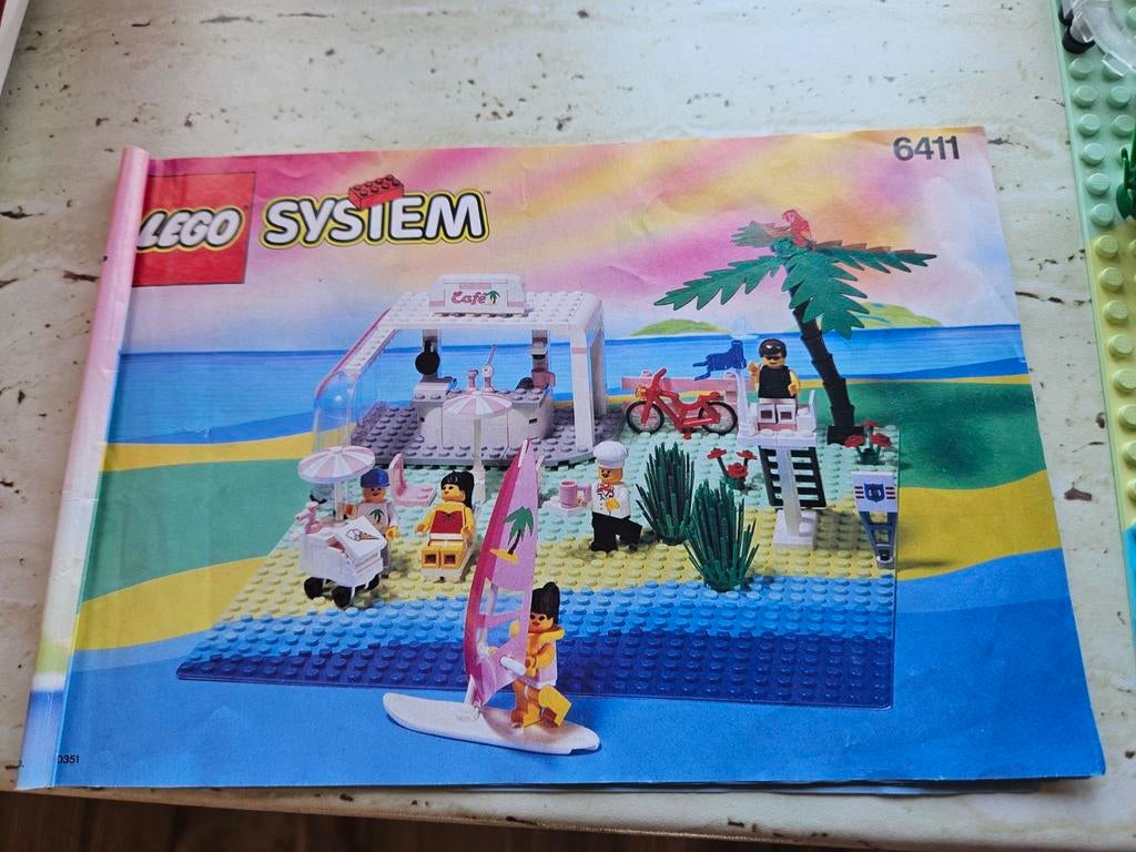 LEGO System 6411 Cafe met Windsurfer - Vintage Set, Ophalen of Verzenden, Gebruikt