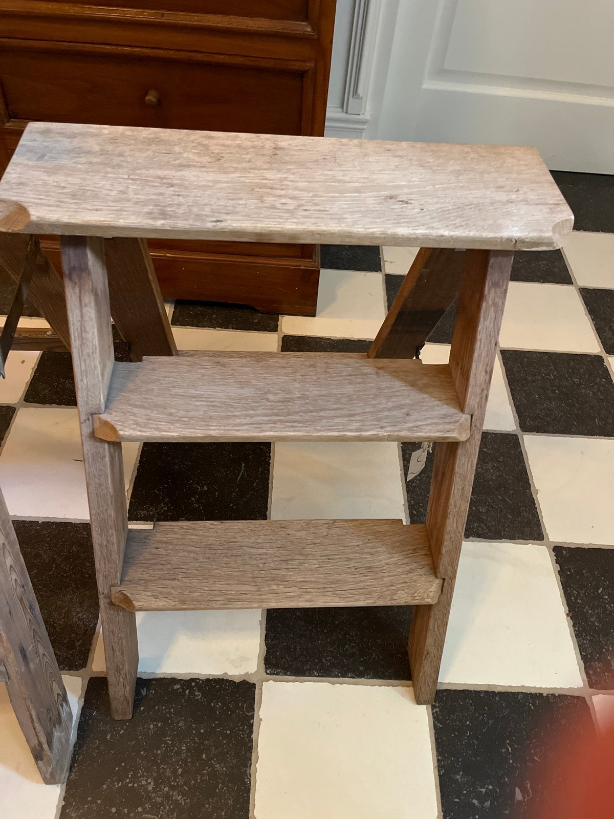 Vuren brocante keuken trapje, Ophalen, Gebruikt, Hout