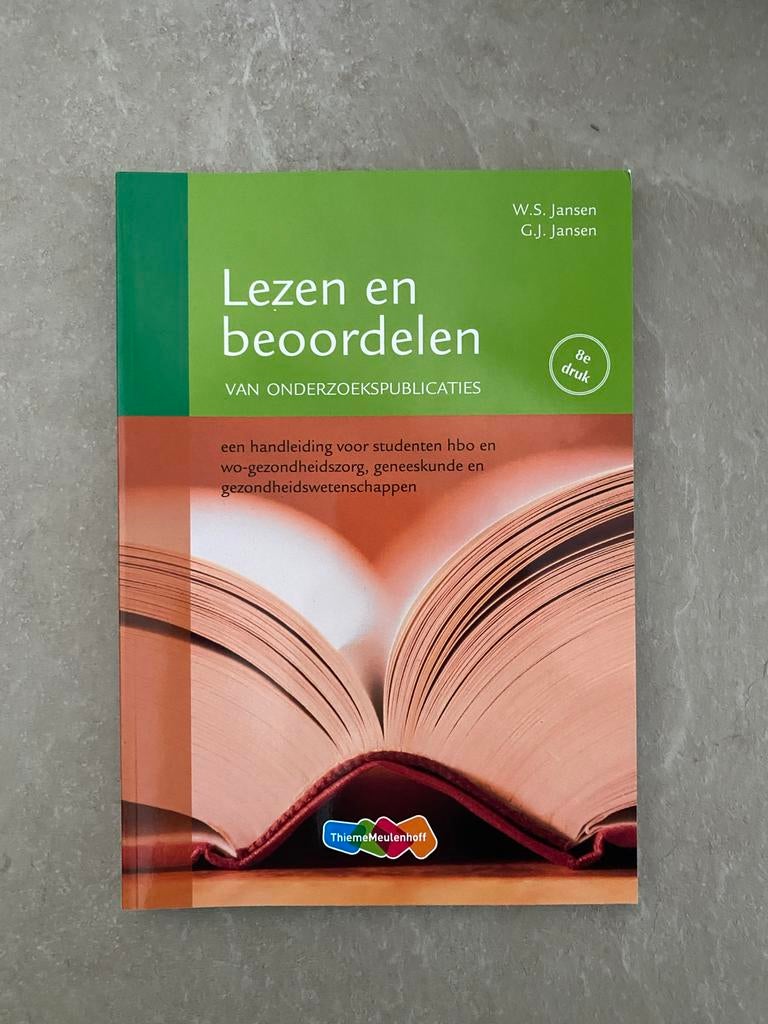 Lezen en beoordelen van onderzoekspublicaties 8e druk, Boeken, Studieboeken en Cursussen, Ophalen of Verzenden, Gamma, Gelezen