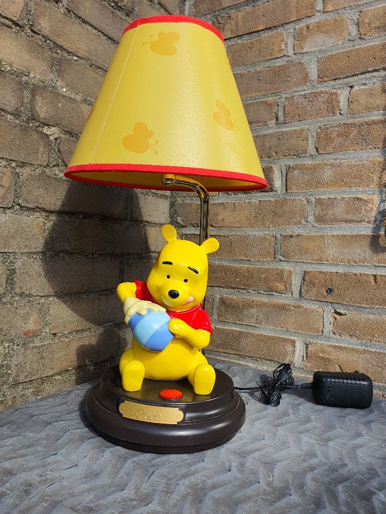 Winnie de Poeh lamp vintage Disney jaren 90, Ophalen of Verzenden, Winnie de Poeh of vrienden, Beeldje of Figuurtje