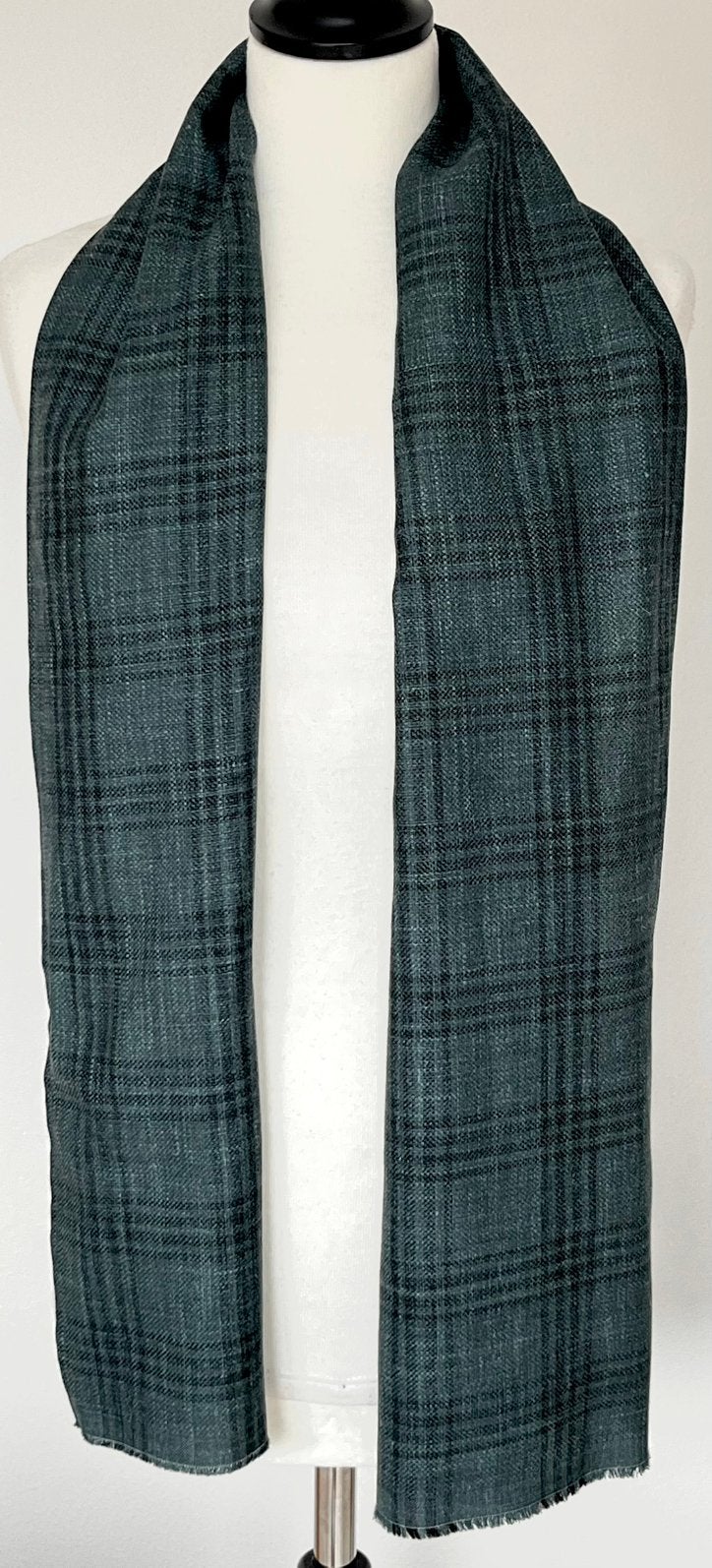 grijsgroene herensjaal 155 x 33 cm, Ophalen of Verzenden, Nieuw, Sjaal