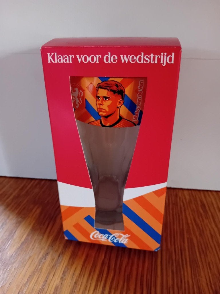 Coca Cola verzamelglas WK 2026 met Micky van de Ven Nieuw!, Ophalen of Verzenden, Nieuw, Bierglas