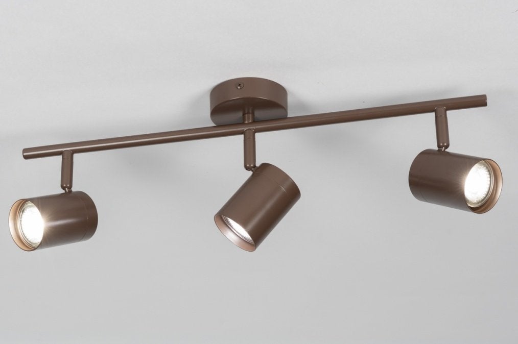 plafondlamp 51cm spots bruin bed bank keuken bedrijf lamp, Ophalen of Verzenden, Nieuw