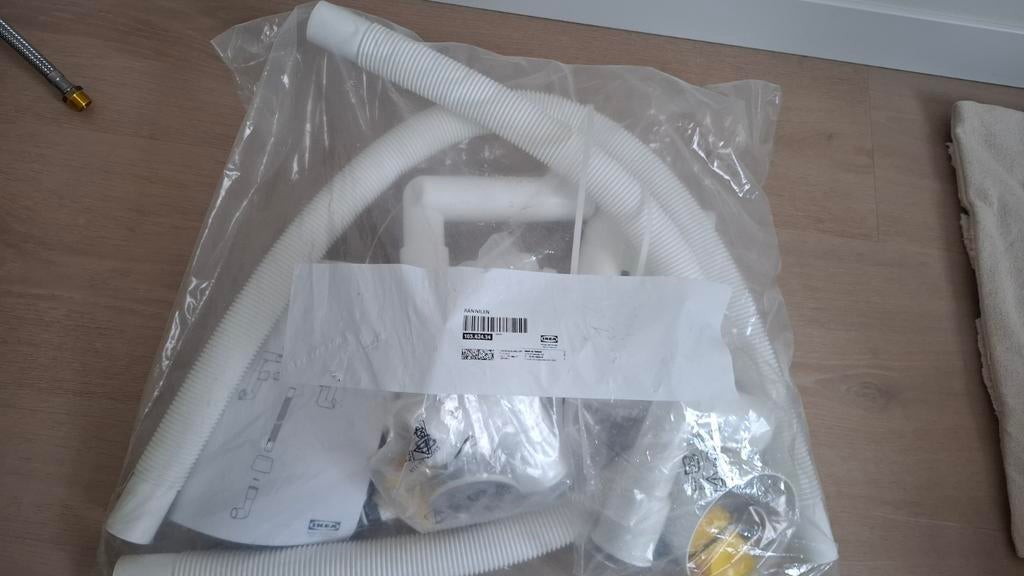 IKEA RÄNNILEN Sifon met flexibele pijp voor 2 bakken, Doe-het-zelf en Verbouw, Ophalen, Nieuw, Afvoer
