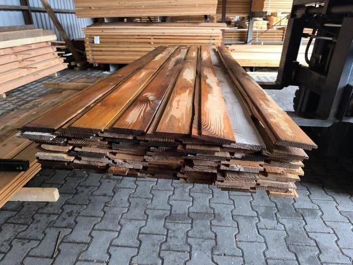 Restpartij Douglas Channelsiding 1,8 x 14,2 x 300 cm 74 stuk, Ophalen, Nieuw, 250 cm of meer, Planken