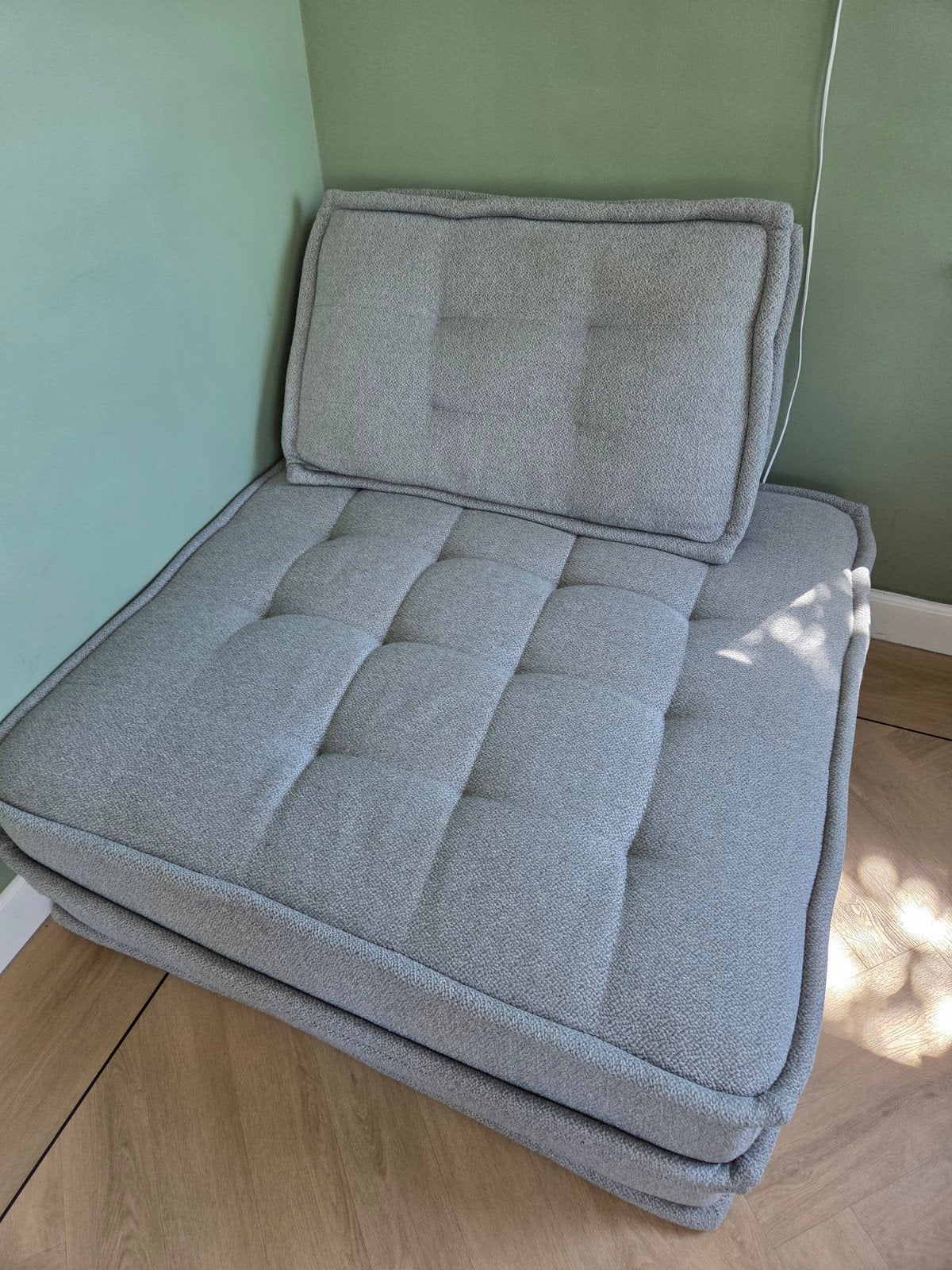 lounge poef fauteuil voor binnen of de overkapping, Huis en Inrichting, Ophalen, Gebruikt, 125 cm of meer, Vierkant