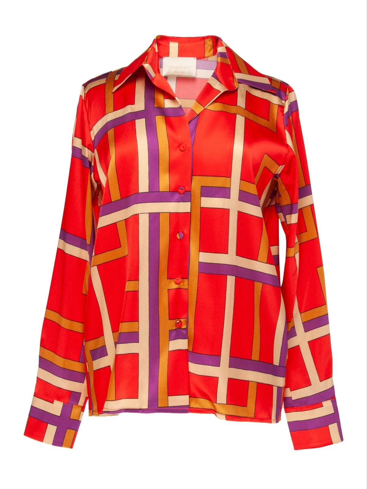 MOMONI MMOSH006 SIMON SHIRT Zijden blouse it  46, Ophalen of Verzenden, Zo goed als nieuw, Maat 38/40 (M), Overige kleuren
