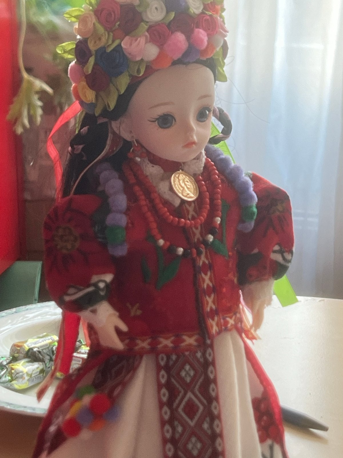 Handgemaakte pop in traditionele Oekraïense kleding, Ophalen of Verzenden, Nieuw, Overige typen