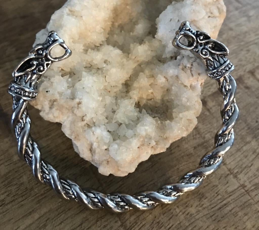 Armband Tibet zilver Glans 'Draak' ongedragen -NIEUW-, Ophalen of Verzenden, Nieuw, Zilver, Zilver