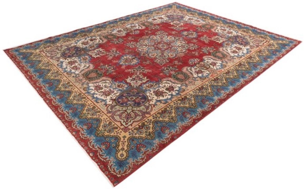 Handgemaakt Perzisch Tapijt (379 cm bij 284 cm), Ophalen of Verzenden, Zo goed als nieuw, 200 cm of meer, Rechthoekig