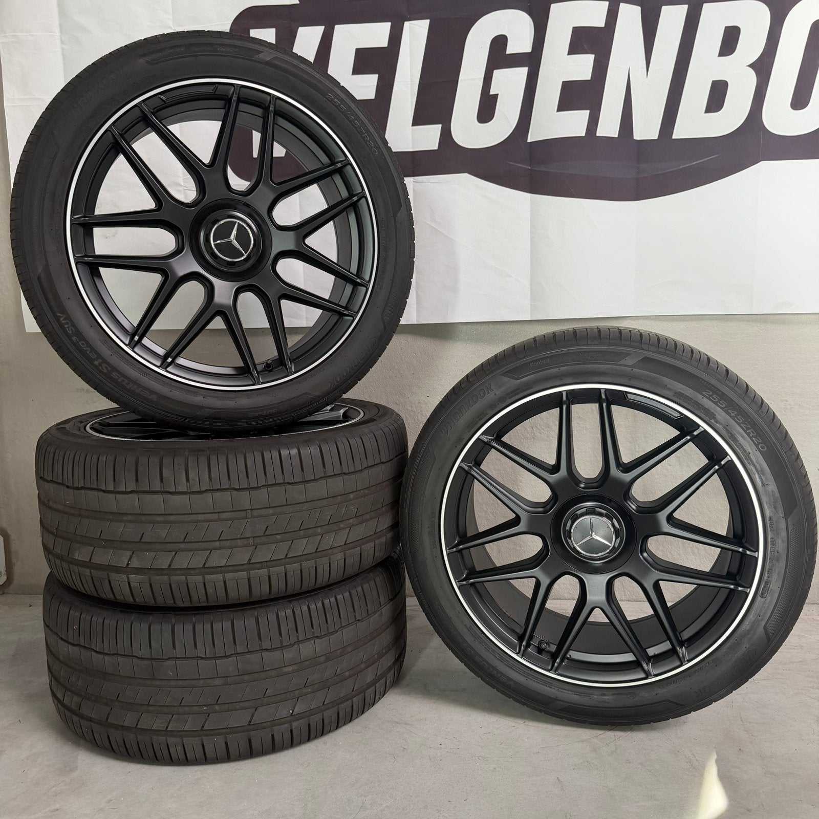 20 inch Mercedes Breedset GLC velgen met banden, Gebruikt, 255 mm, Ophalen of Verzenden, Velgen