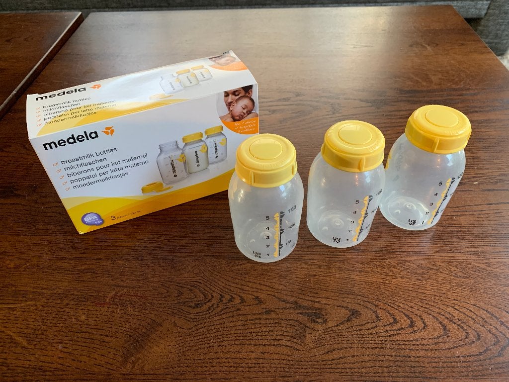 Medela moedermelk bewaarflesjes, 150ml, 3 stuks, Ophalen of Verzenden, Gebruikt, Overige typen, Medela