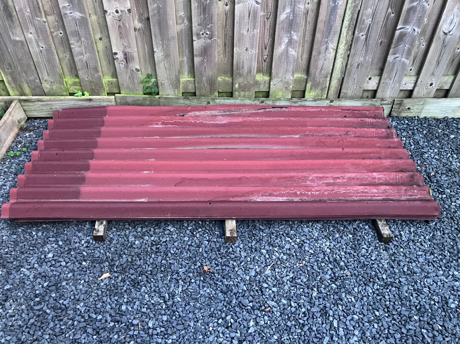 6x Bitumen golfplaten dakplaten 200 / 88 cm, Ophalen, Overige materialen, Gebruikt, 5 tot 10 m²