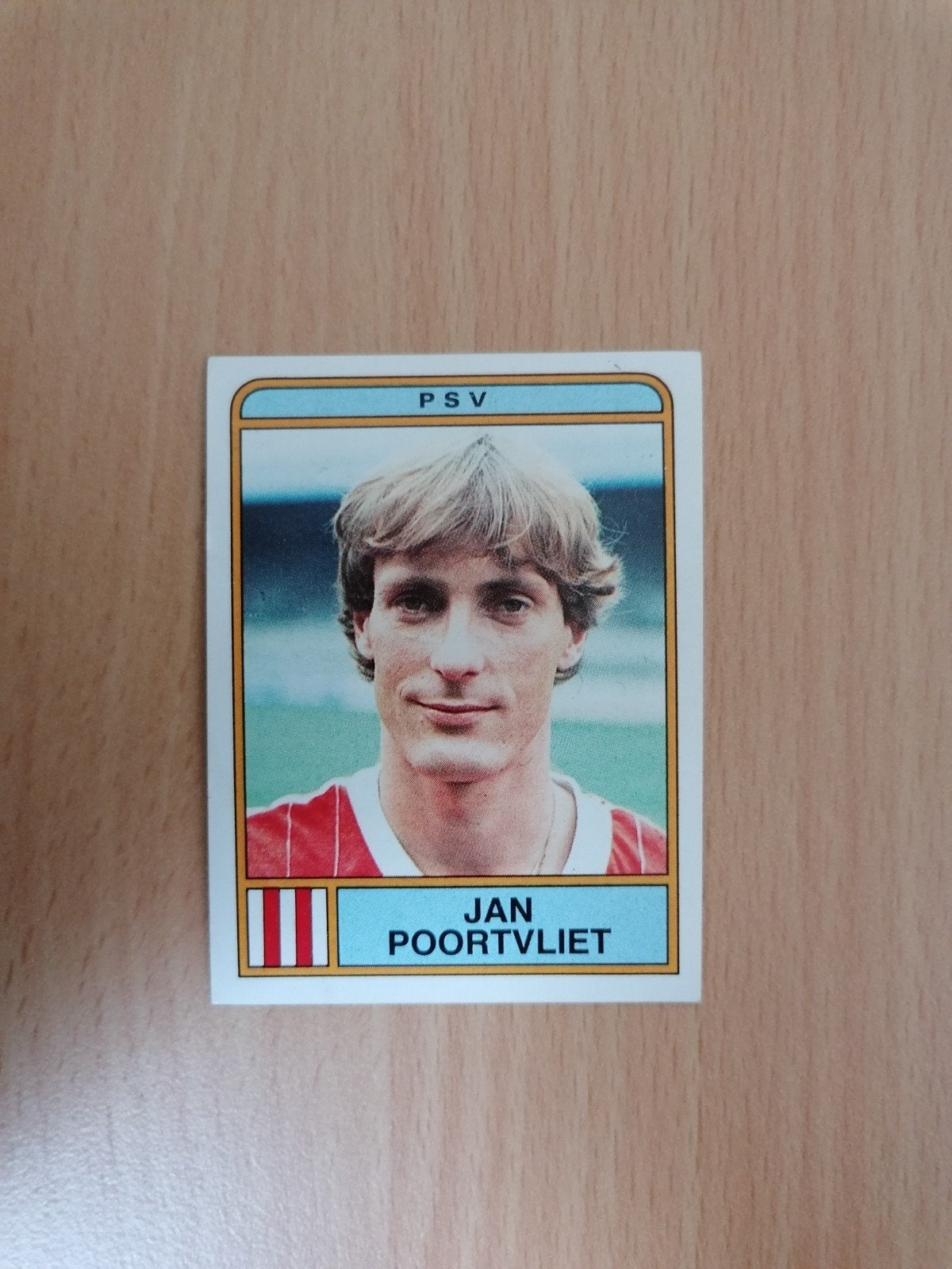 Panini Voetbal 84 #218 Jan Poortvliet., Ophalen of Verzenden, Winkel, Super of Benzinepomp, Zegels, Bonnen of Punten