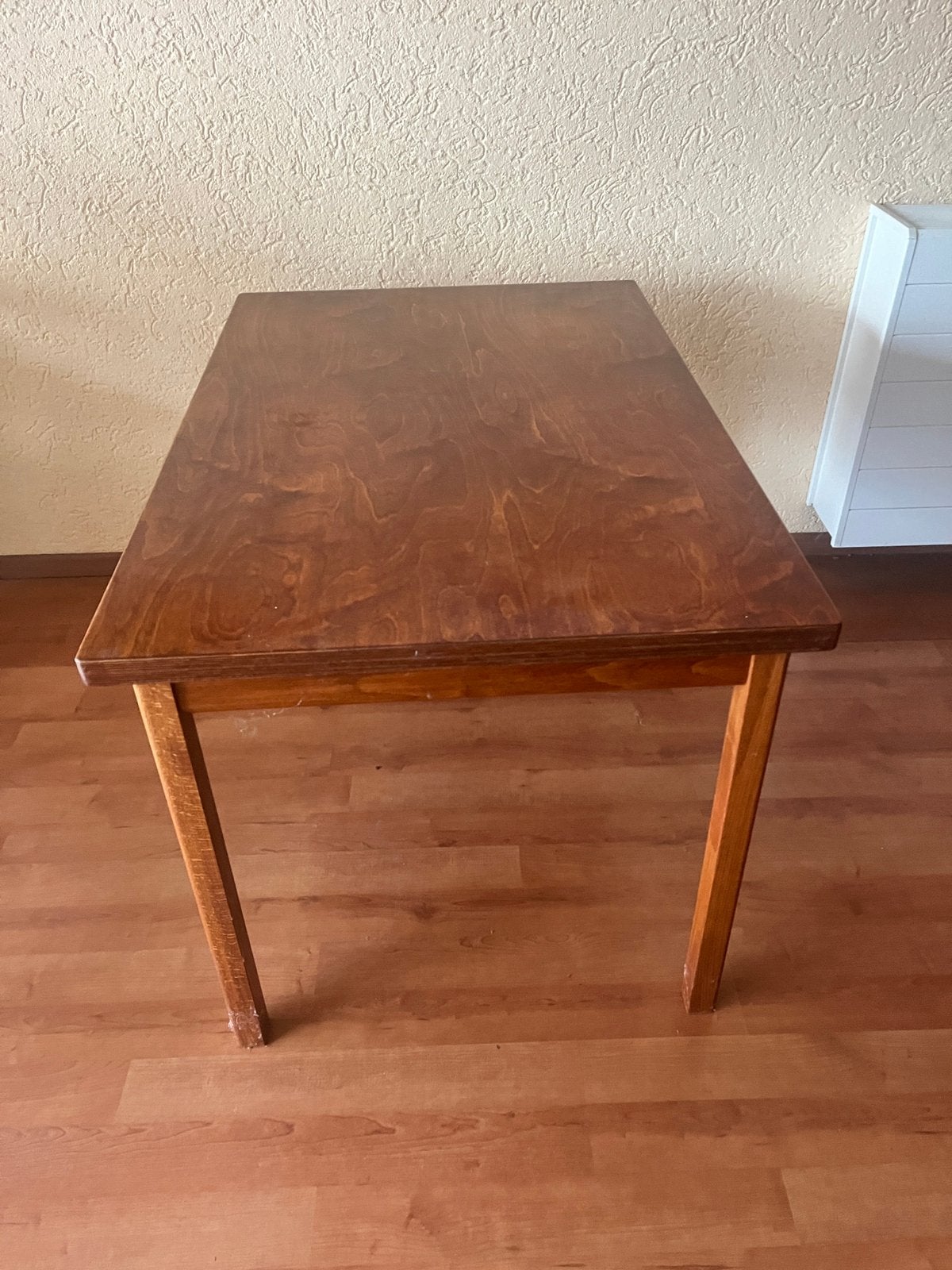 Kersenhouten tafel met 4 stoelen, Ophalen, 100 tot 150 cm, 50 tot 100 cm, Zo goed als nieuw