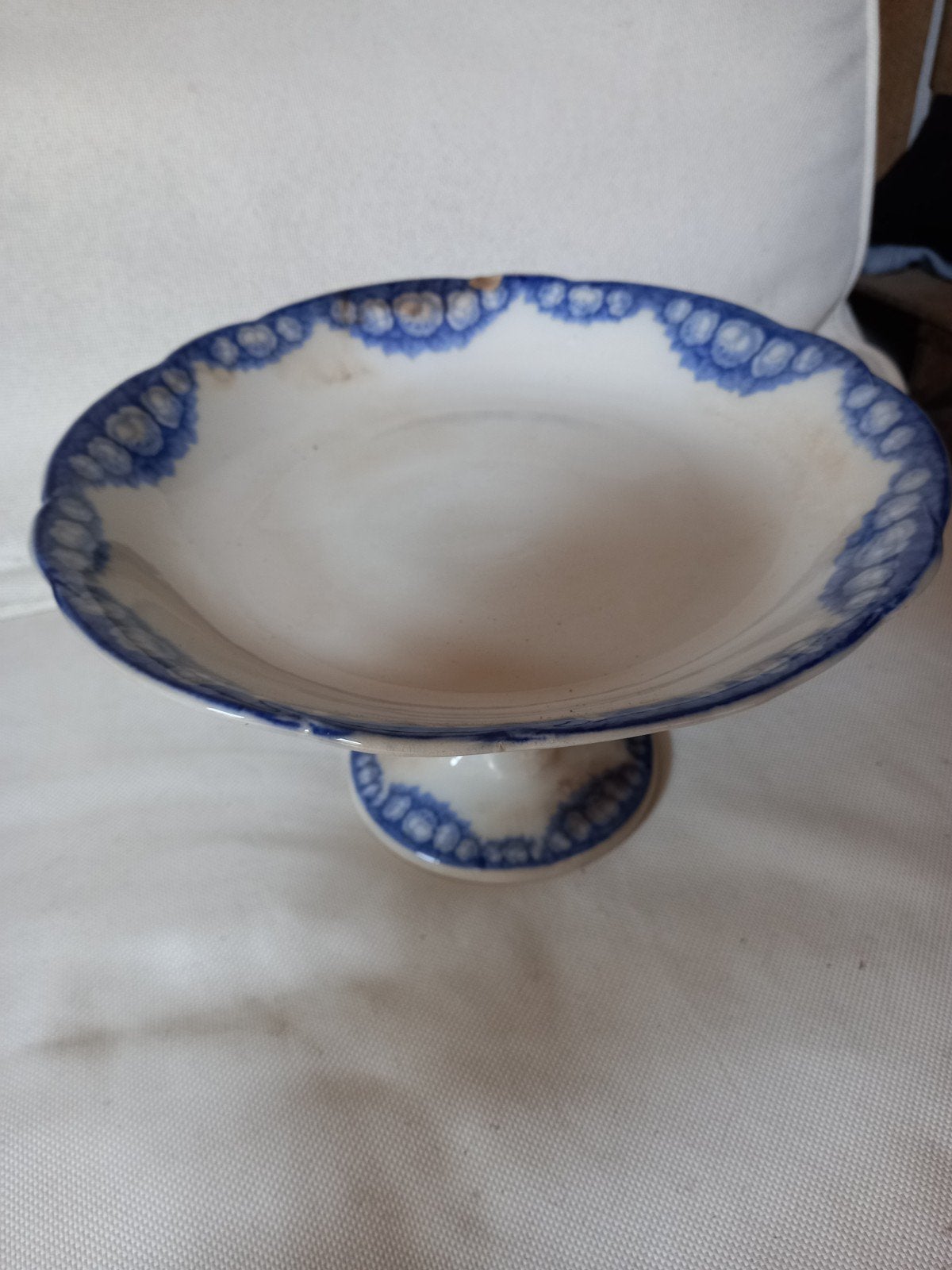 Antieke Villeroy & Boch Taartschaal Blauw Decor, Ophalen of Verzenden
