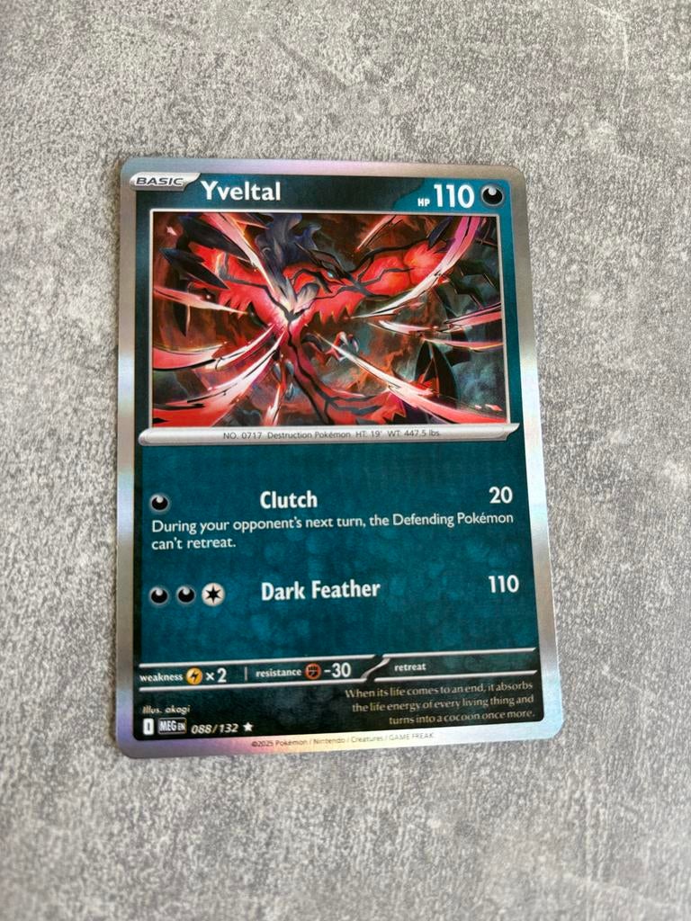 Pokémon Kaart: Yveltal (088/132) - Zo goed als nieuw, Ophalen of Verzenden, Zo goed als nieuw, Losse kaart