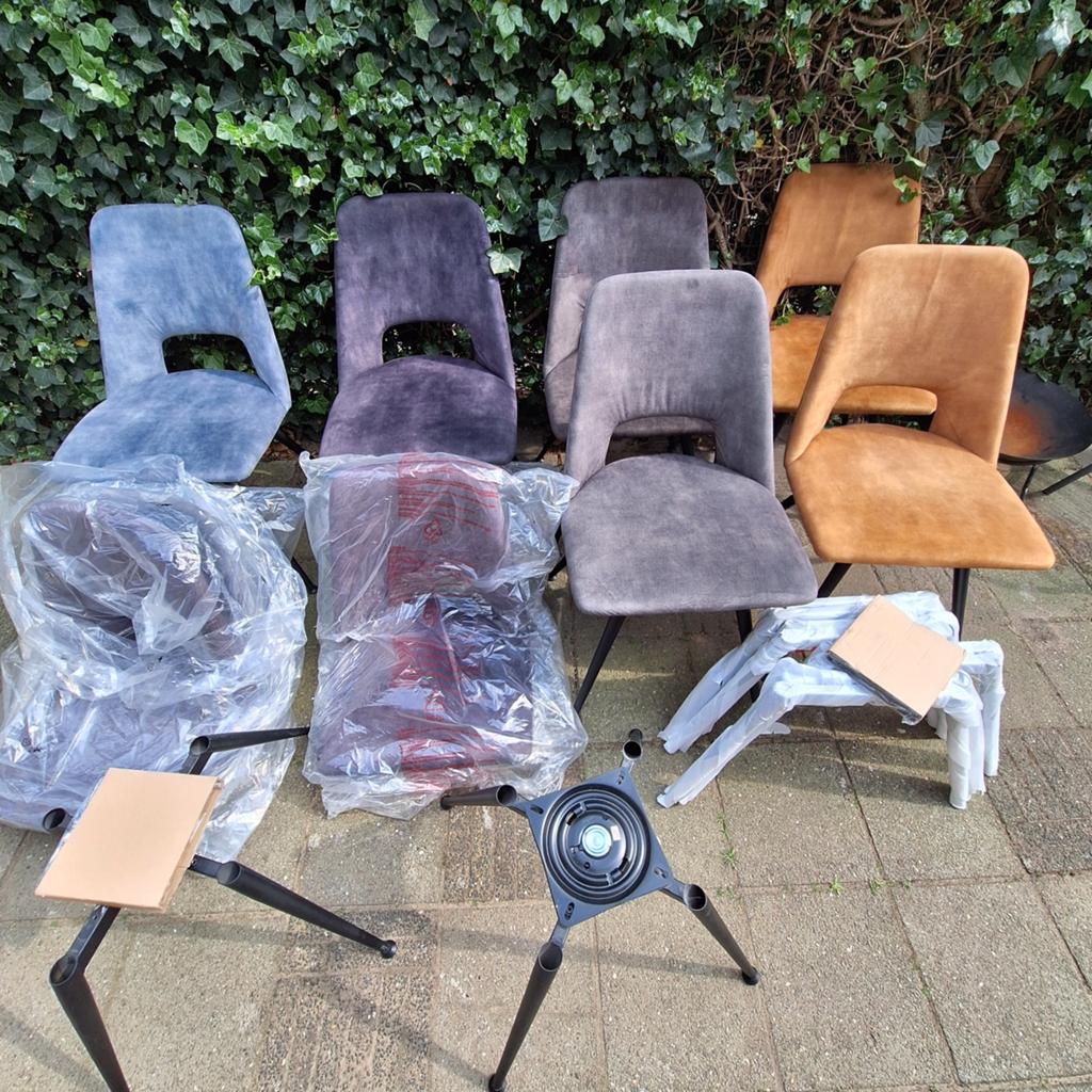 5 complete stoelen, draaibaar. Samen met onderdelen, Huis en Inrichting, Stoelen, Ophalen, Gebruikt, Overige kleuren, Modern, Draaibaar