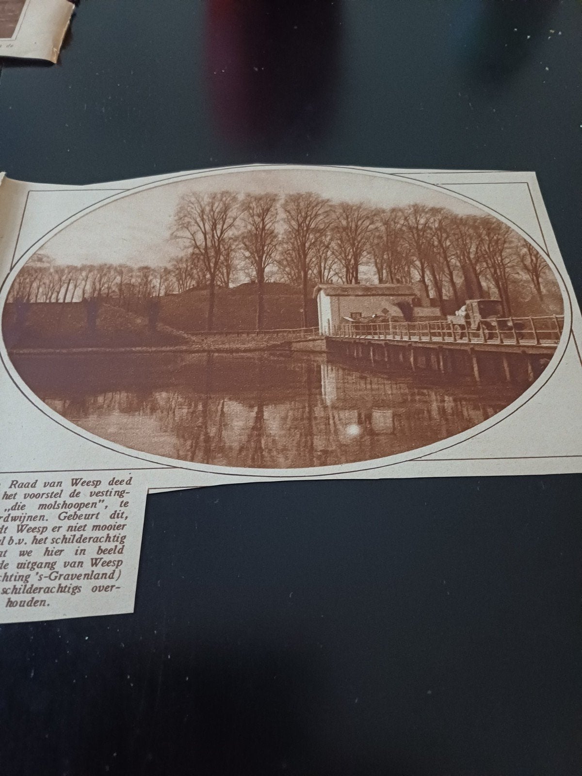knipsel vestingwallen Weesp 1927, Ophalen of Verzenden, 1920 tot 1940, Knipsel(s)