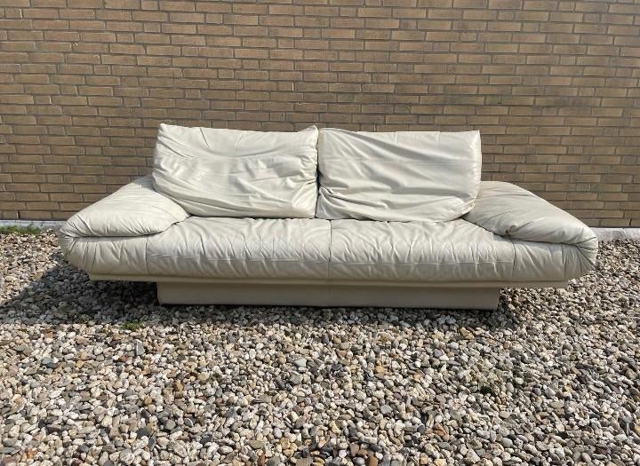 Rolf Benz 345 tweezitsbank vintage leer, Ophalen, Gebruikt, Vintage, Modern, Klassiek, 150 tot 200 cm