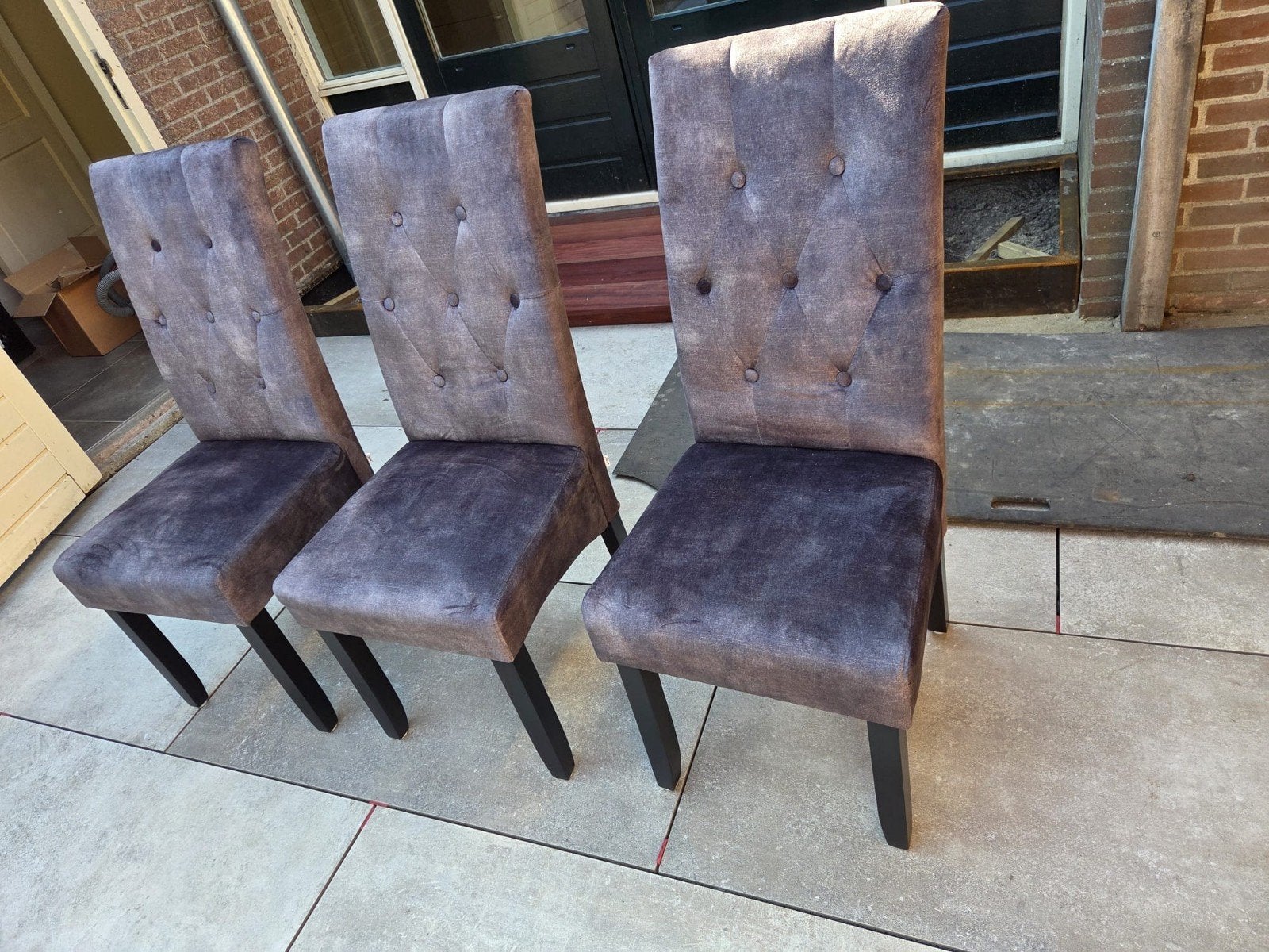 6 stoelen voor hoge tafel, Ophalen, Gebruikt, Bruin, Vijf, Zes of meer stoelen