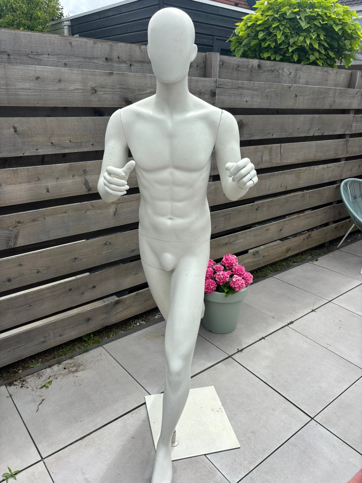 2 Etalagepoppen / Mannequins–Volwassene+Kind Mat zwart & wit, Verzamelen, Poppen, Ophalen of Verzenden