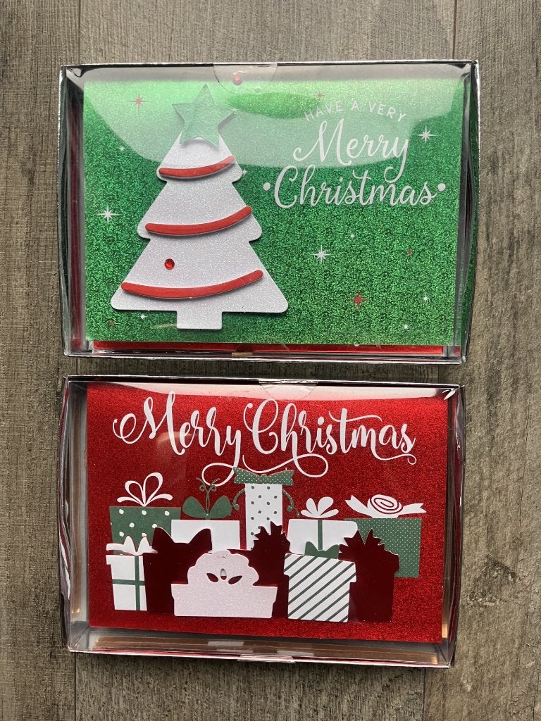 2 x 5 luxe kerstkaarten (met enveloppen), Diversen, Kerst, Ophalen of Verzenden, Nieuw