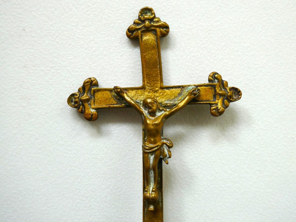 Kruisbeeld Corpus Jezus met Maria en Johannes, Antiek en Kunst, Ophalen of Verzenden