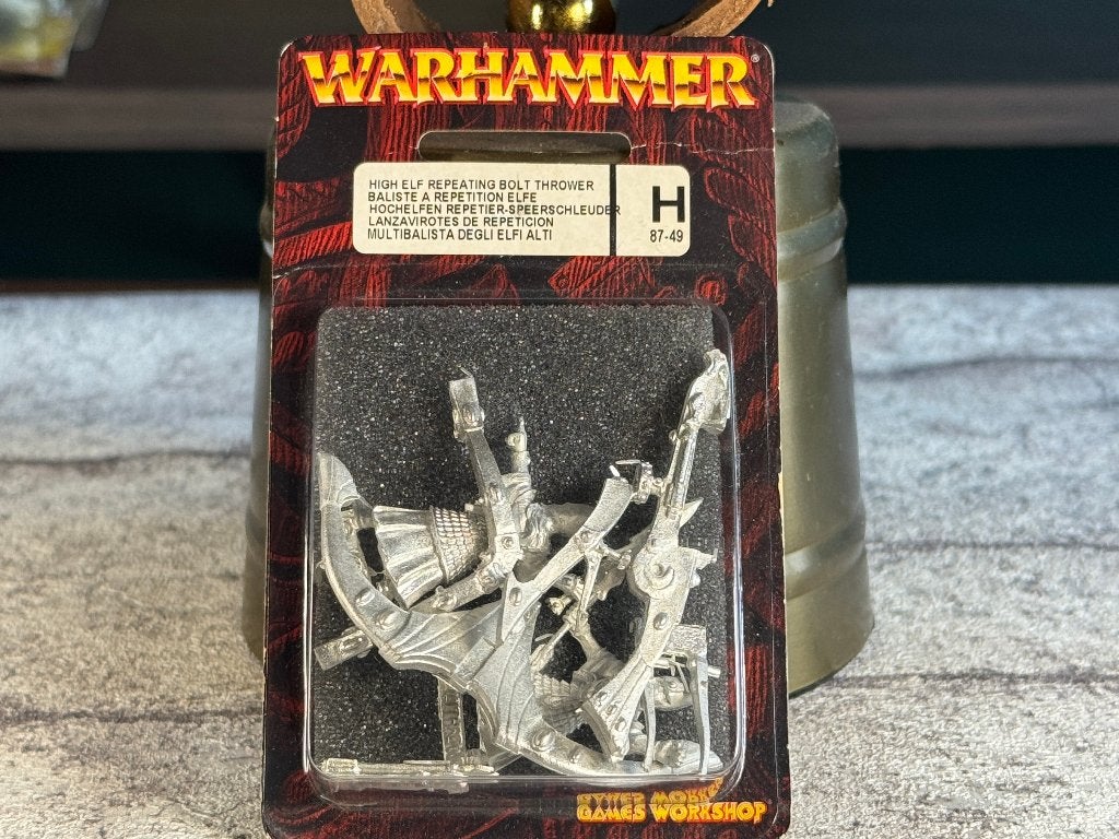 1x Metal High Elf Bolt Thrower blister OOP boxed, Ophalen of Verzenden, Gebruikt, Warhammer, Figuurtje(s)