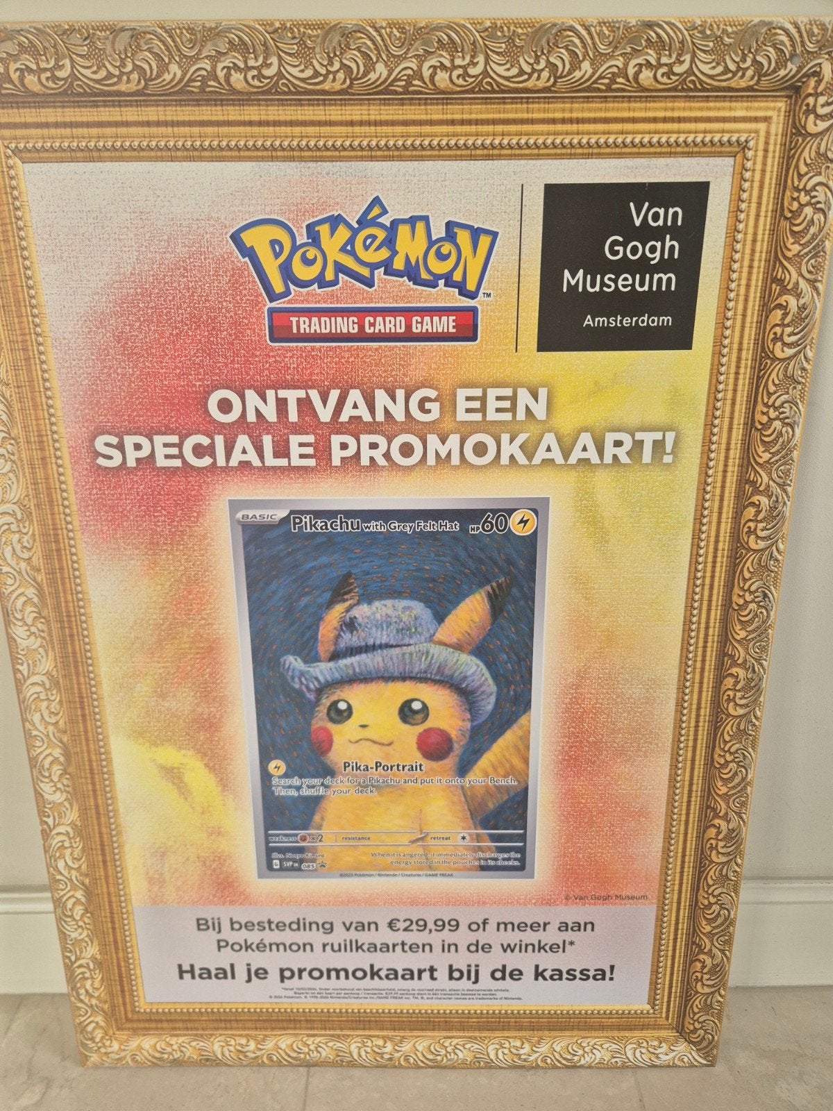 Pikachu Van Gogh Promotie Display - Zeldzaam!, Ophalen, Nieuw
