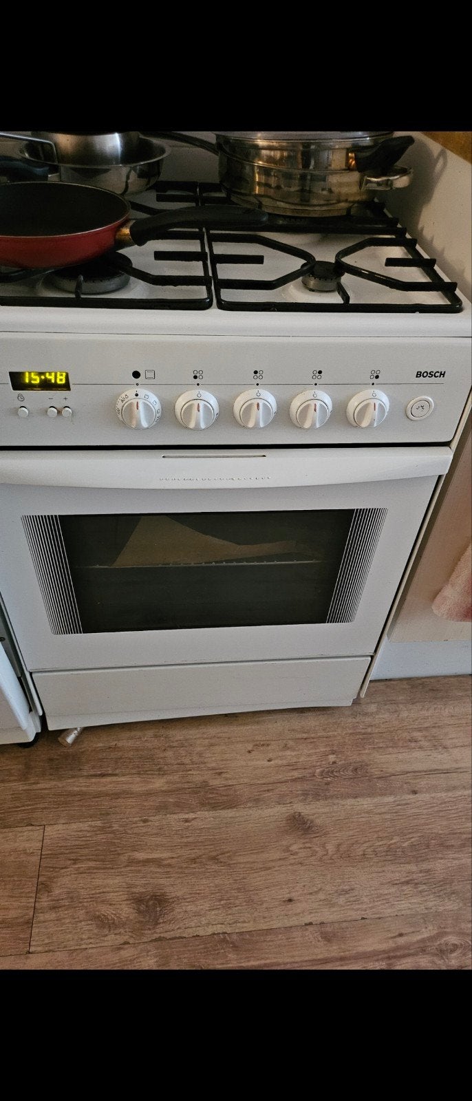 Bosch Vrijstaand Gasfornuis met Oven, Gebruikt, 60 cm of meer, Gas, Vrijstaand