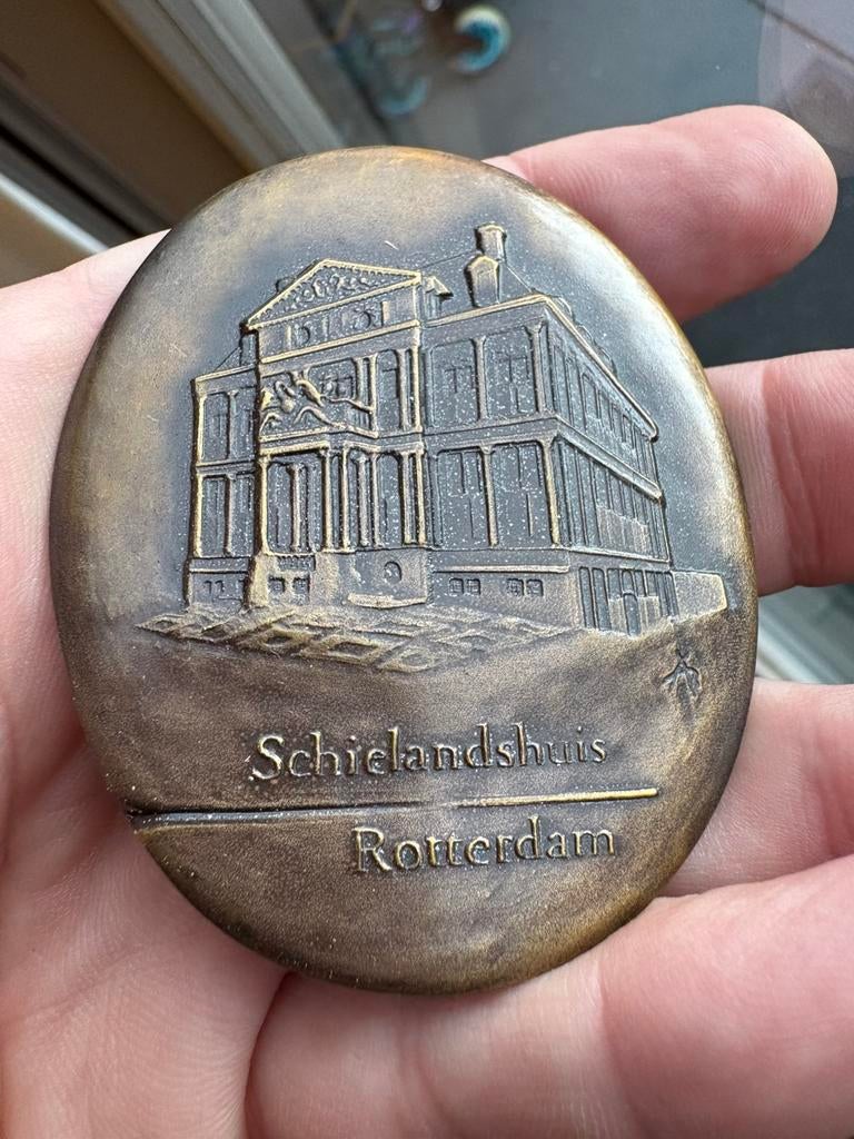 Penning van het Schielandshuis te Rotterdam, 1985., Postzegels en Munten, Ophalen of Verzenden, Brons, Nederland