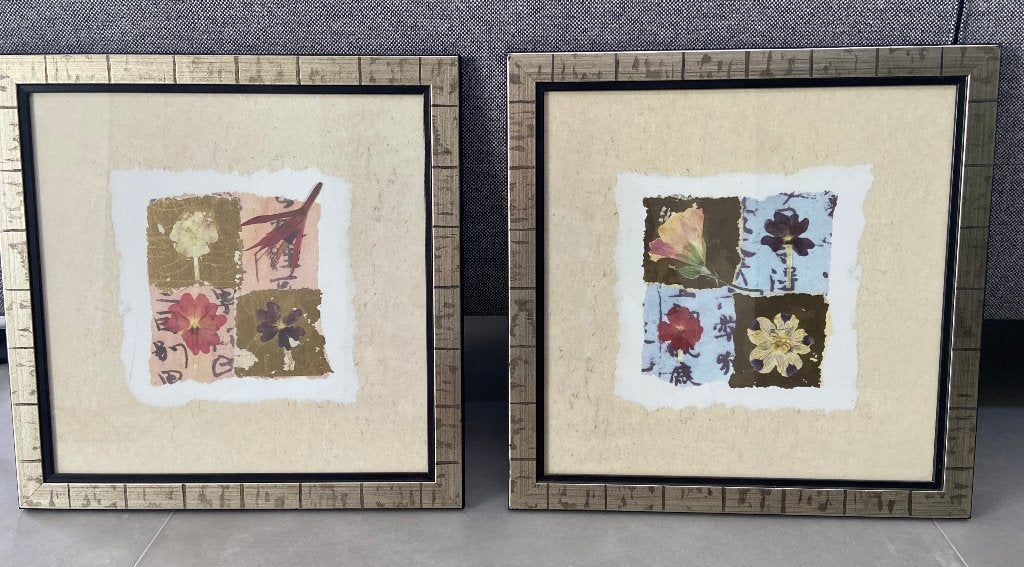 Print in zeer fraaie lijst, 47,5 x 47,5cm, achter glas, 2st., Ophalen of Verzenden, Gebruikt, Minder dan 50 cm, Print