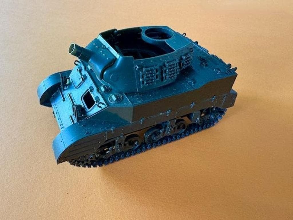 tamiya	US M8 Howitzer	1/35	gebouwd, Tank, Italeri, 1:32 tot 1:50, Nieuw