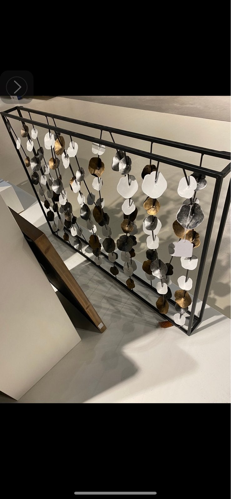 Nieuw decoratief wandpaneel met metalen bladeren, Ophalen, Meerkleurig, Nieuw, Metaal