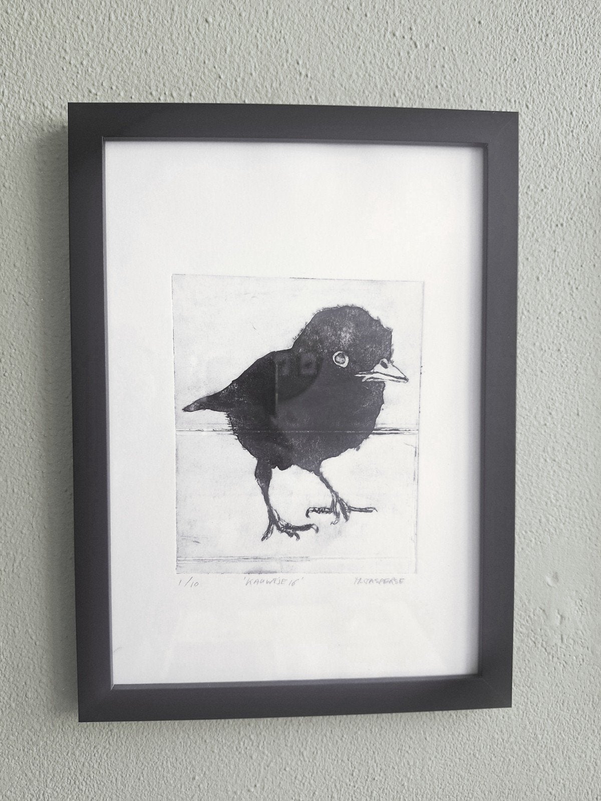 Unieke genummerde en gesigneerde ets van een vogel, 2000 tot heden, Origineel, Ets, Ophalen of Verzenden