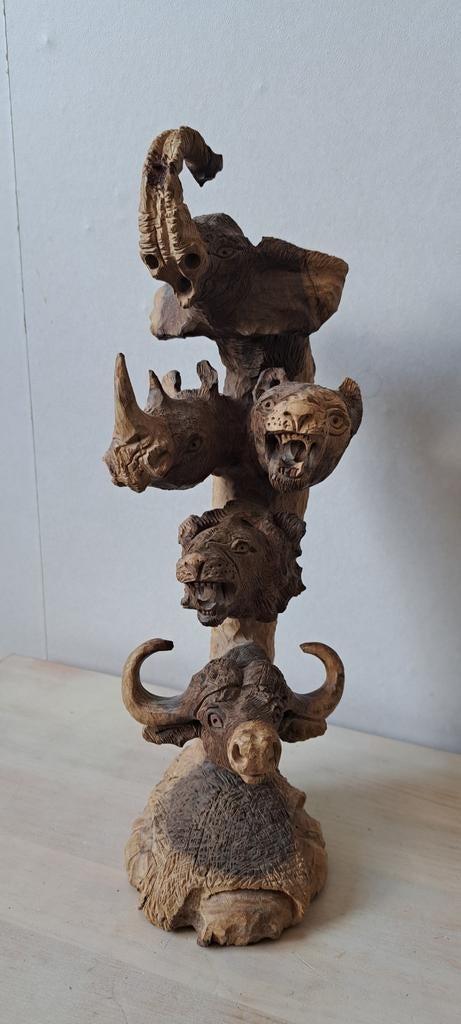 Big five uit hout gesneden, Antiek en Kunst, Ophalen of Verzenden