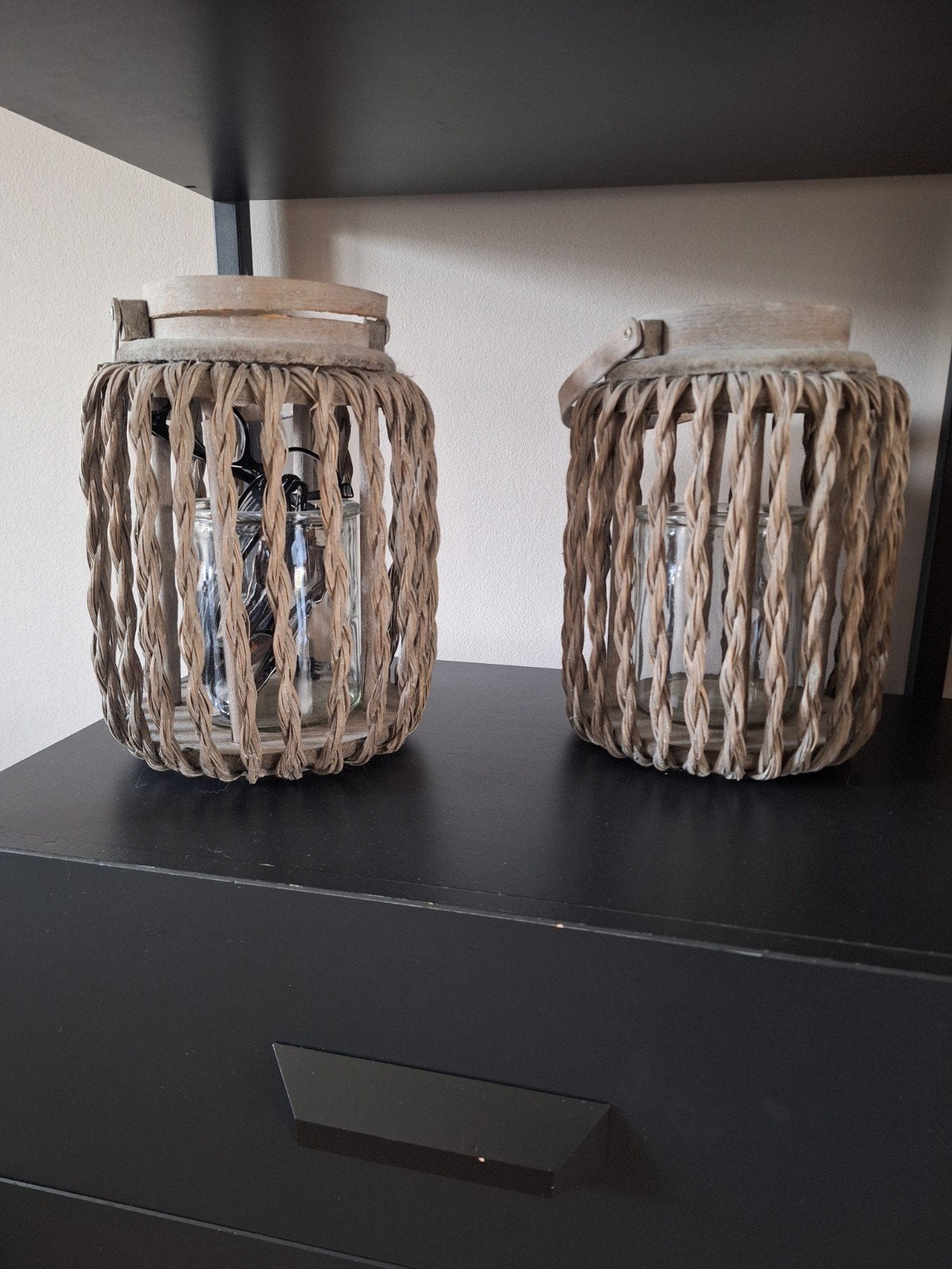 2x windlicht, Huis en Inrichting, Woonaccessoires | Kandelaars en Kaarsen, Ophalen, Windlicht