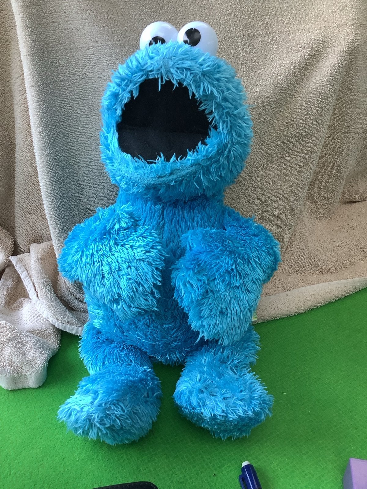 Koekiemonster knuffel - Sesamstraat - Steun KIKA, Overige merken, Overige karakters, Overige typen, Blauw