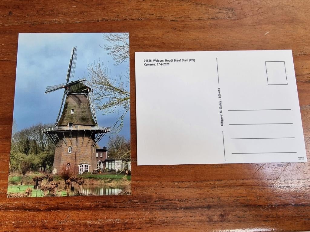 Welsum	Molen Houdt Braef Stant, Ophalen of Verzenden, 1980 tot heden, Ongelopen, Overijssel