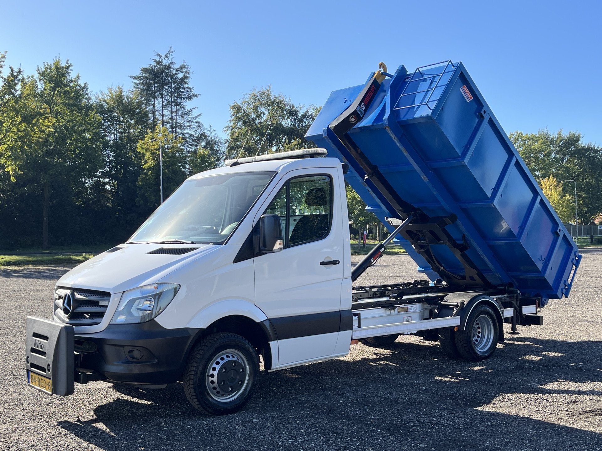 Mercedes-Benz Sprinter 513 CDI 366 Haakarm Pto Container Air, Auto's, Euro 5, Stof, Gebruikt, Zwart