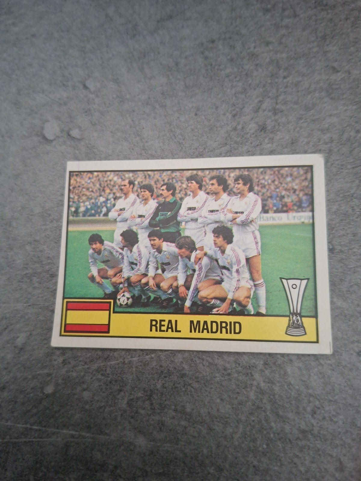 Panini sticker Voetbal 85. Real Madrid., Ophalen of Verzenden, Zo goed als nieuw, Sticker