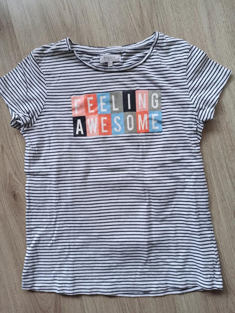 Frizzle by Blend gestreept T-shirt 'Feeling Awesome', Ophalen of Verzenden, Meisje, Shirt of Longsleeve