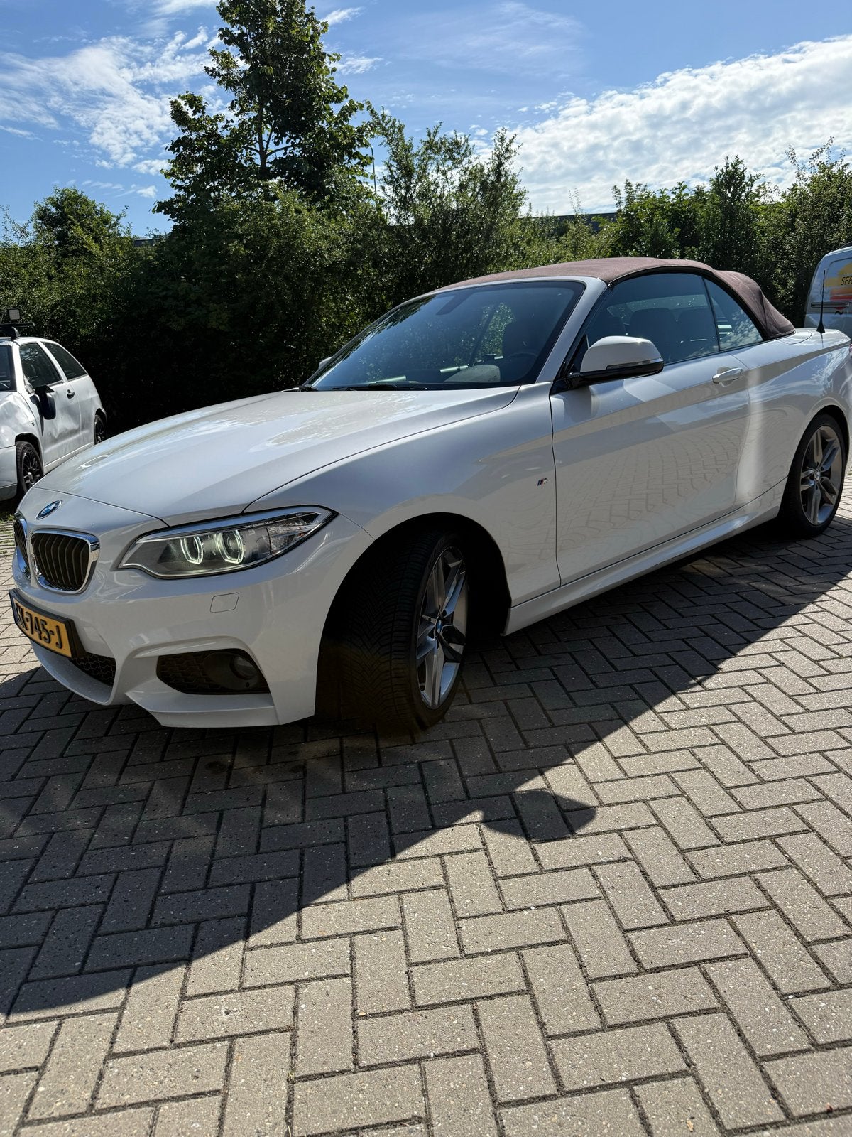BMW 2-Serie 2.0 220IA 135KW Cabrio Aut8 2015 Wit, Auto's, 4 cilinders, Cabriolet, Wit, Origineel Nederlands