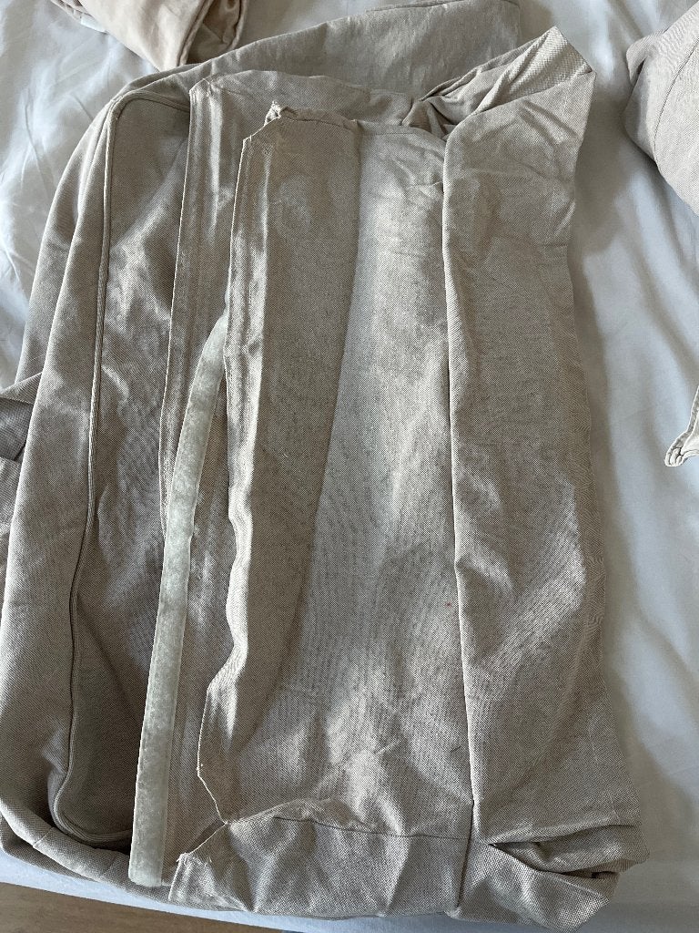 Elltorp IKEA hoes voetenbank 2 stuks gratis, Gebruikt, Stof, Rechthoekig, 50 tot 75 cm