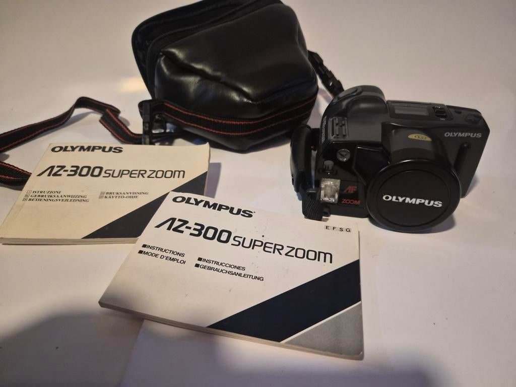 Olympus AZ-300 Super Zoom camera met tas en handleiding, Ophalen of Verzenden, Gebruikt, Compact, Olympus