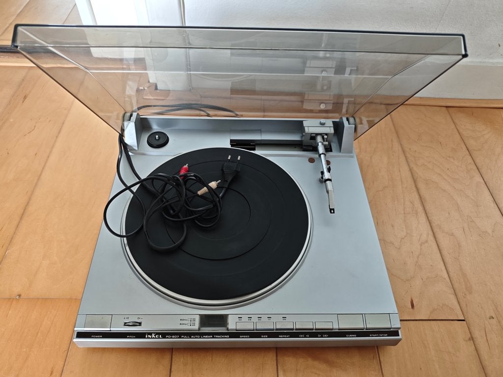 Inkel PD-607 – tangentiële direct-drive platenspeler, Gebruikt, Automatisch, Platenspeler, Ophalen