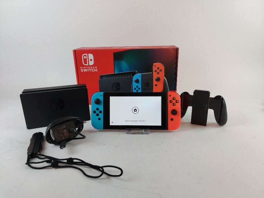 Nintendo Switch Neon 32GB Compleet in doos, 1 speler, Ophalen of Verzenden, Zo goed als nieuw, X